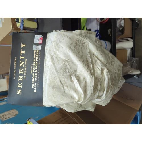 Sun Smart Cassius, Single Total Blackout Curtain for Bedroom, Luxurious Sheen Marble Jacquard, Window Treatment Panel, Rod Pocket Top, Easy to Hang, Fits 1.25 Rod, Machine Washable, 50 x 84 Gold