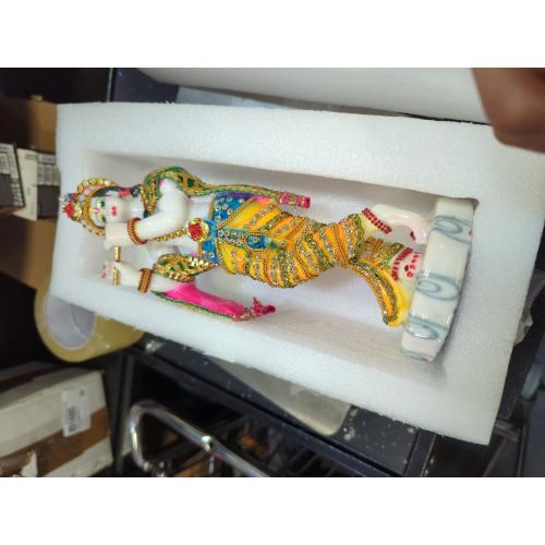 Krishna Statue Laddu Gopal Murli Radha Karishna Idol Murlidhar Krishan Kanhiya Idol Radha Krishna murti for Diwali puja and Festivals Pooja Item Size 12 inch Multicolor