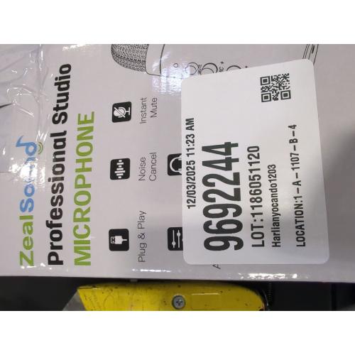 ZealSound USB Microphone,Condenser Computer PC Mic,Plug&Play Gaming Microphones for PS 4&5.Headphone Output&Volume Control,Mic Gain Control,Mute Button Vocal,YouTube Podcast on Mac&Windows(Black)