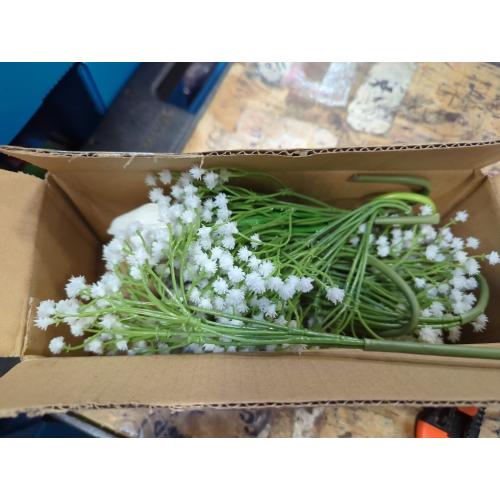 7-Pcs 21” Secure-Stem Realistic Artificial White Babys Breath (Gypsophila) Flowers with No-Shedding Design — Perfect for Wedding Centerpieces, Home Decor & Vase Fillers