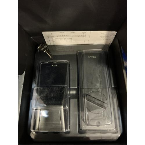 Wyze Palm Lock, Smart Door Lock with Palm Vein Recognition, Keyless Entry Smart Locks for Front Door, Keypad, Auto Lock, Dual Battery, Wi-Fi, Works with Alexa & Google, BHMA, IP53, Mechanical Key