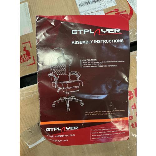 GTPLAYER Gaming Chair, High Back Leather Computer Game Chair with Footrest, Ergonomic Height Adjustable Office Chair with Removable Cover and Lumbar Support for Gaming and Work (Black)