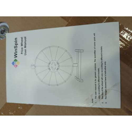 WinSpin 12 Color Prize Wheel Tabletop 14 Slots Heavy Duty Editable Spinning Wheel for Fortune Spinning Game Carnival & Tradeshow, Classic Series