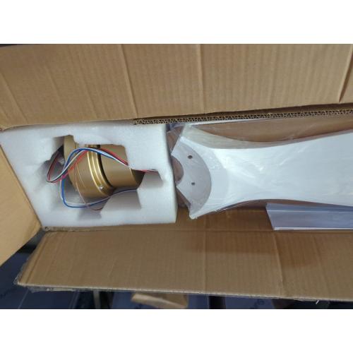 52 Inch White and Gold Ceiling Fans with Lights and Remote, 3 Blade Wood Outdoor Ceiling Fan with Light Outdoor Ceiling Fans for Patios, Bedroom Ceiling Fan for Modern Living Room Patio Indoor Office