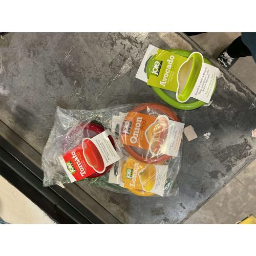 Joie Food Saver Set, Avocado, Tomato, Onion, and Lemon Stretch Pods, Silicone, One Size, 4 Count