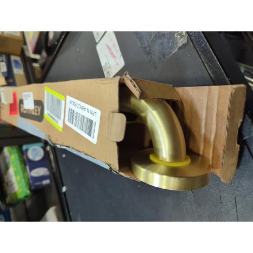 Gold ROTHLEY 18 Inch Grab Bar for Bathtubs and Showers: Stainless Steel Shower Grab Bar Wall Mounted Shower Handle with Concealed Screws Anti Slip Saft Handle for Elderly Seniors (Brass)