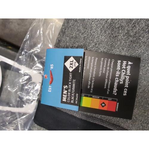 Size 2XL Hot Chillys Men's Micro Elite Chamois Ankle Tight Midweight Body Fit Base Layer