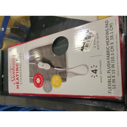 Sunbeam Premium Sunbeam Heating Pad with Compact Storage, Standard Size, Gray
