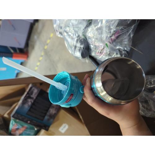 FUNtainer 12 oz. Teal Stainless Steel Vacuum-Insulated Water Bottle