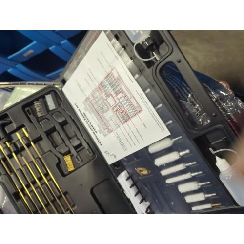 iunio Gun Cleaning Kit, Universal Gun Cleaning Kit for All Caliber Shotgun Pistol Rifle Cleaning Kit with Mat Portable Case