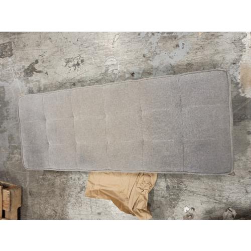 Entryway Bench, 47.2 Grey Rubberwood Bench for Bedroom with Padded Cushion, Ottoman End of Bed with Solid Wood Legs for Living Room, Foyer, Dining Room, Hallway, Loads 300 lb, 47.2 L x 17 W x 17 H