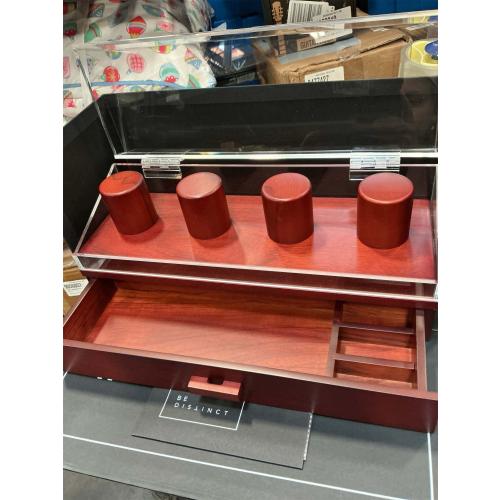 Watch & Pocket Knife Display Case – Switch Up Your Display with the Modular Pillars – Comes with Vegan Leather Padding andThe Combo Deck Pro – Christmas Gift for Men