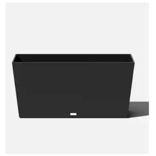 Veradek Rectangle H Black Plastic Indoor/Outdoor Planter