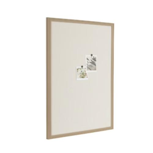 Kate and Laurel Oakhurst Rectangle Framed Linen Fabric Pinboard Large