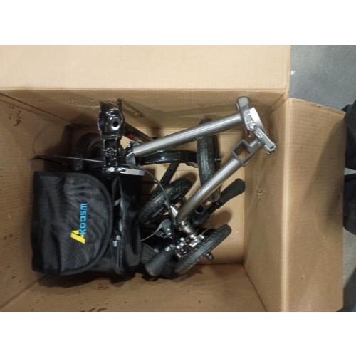 Collapsible All Terrain Knee Scooter for Adults for Foot Surgery, Adjustable Knee Walker Cart Scooters with Basket, Clearance Knee Crutchs Alternative for Broken Leg Ankle Injuries, Dual Brakes, Grey