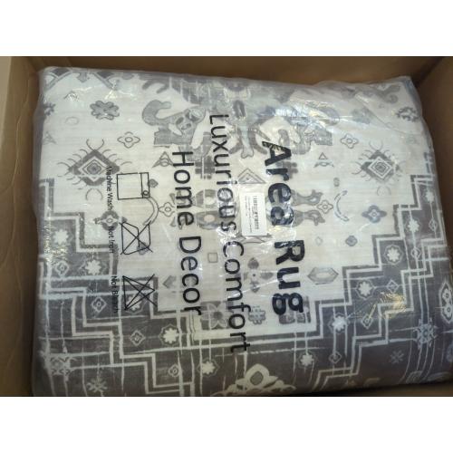 LOKHOM 8x10 Area Rugs for Living Room, Non-Slip Washable Vintage Area Rug, Low Pile Soft Faux Wool Large Floor Carpet Accent Rug for Bedroom Kitchen Entryway Dining Room Nursery,Vintage Brown