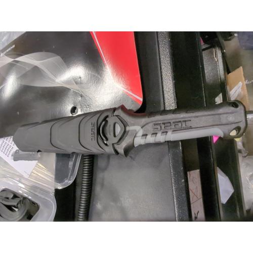 SEAC Unisex Rapid Daga Safety Knife for Diving and Underwater Fishing Stainless Steel 10 5 cm, Black, Standard UK