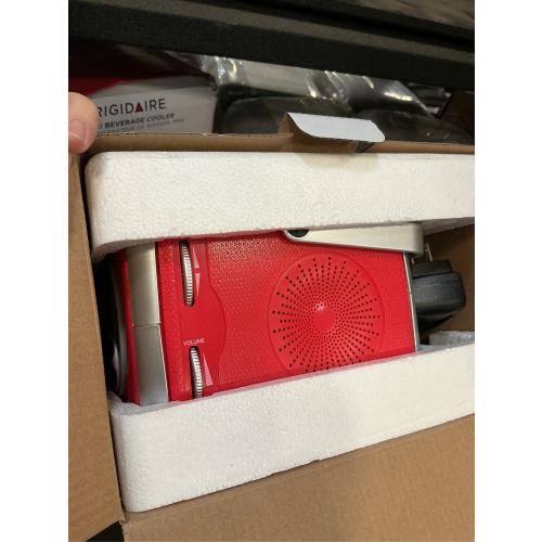 Jensen CD-555RS Red CD Bluetooth Boombox Portable Bluetooth Music System with CD Player  CD-R/RW & FM Radio with Aux-in & Headphone Jack Line-in Limited Edition- (Red)