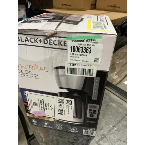 BLACK DECKER 12 Cup Thermal Drip Coffee Maker Programmable