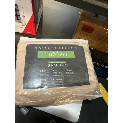 HYPREST Beige Sheets Queen- Rayon Derived from Bamboo，Silk Soft Breathable Luxury Cooling No Sweat, Extra Deep Pocket Queen Fits 18-24 Thick Mattress