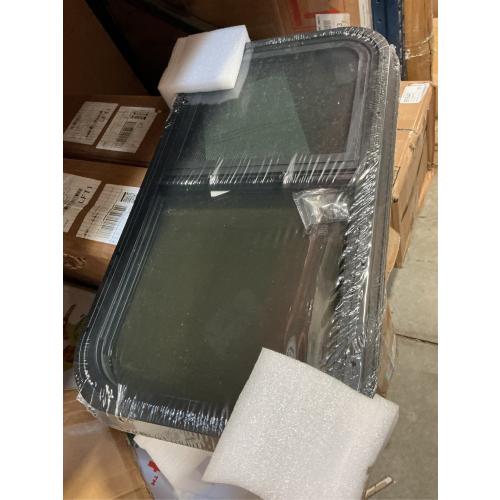 12 W x 22 H Vertical Slider RV Window Cargo Trailer with Trim Rings & Screws for Teardrop, Cargo, Horse Trailer, Marine Camper Window Replacement