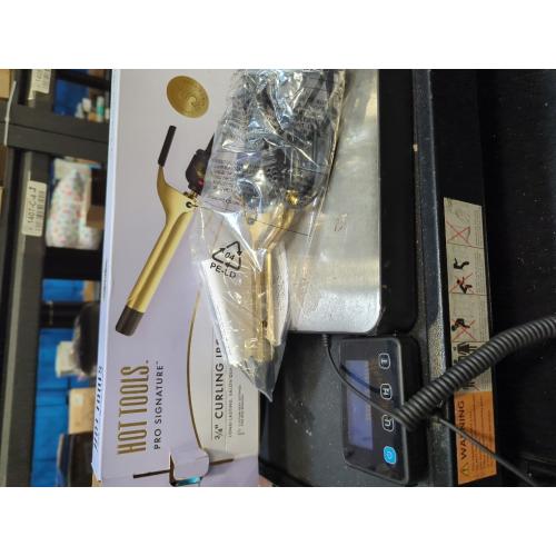 HOT TOOLS 24K Gold Professional 3/4 Extended Barrel Curling Iron with Clamp for Defined Curls - 24K Gold Technology for Long-Lasting Results & Longer Barrel for Easy Styling