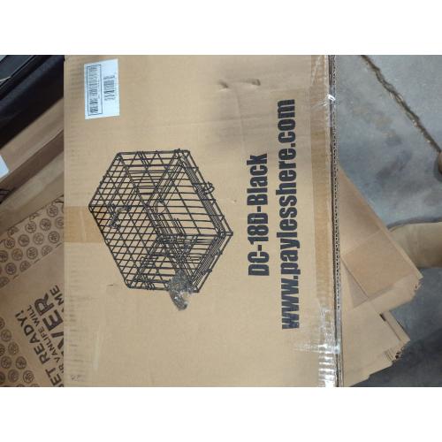 BestPet Dog Crate 18 Foldable Metal Kennel with Double Doors, Secure Slide-Bolt Latches, Leakproof Tray Portable Dog Cage for Small Breeds for Travel, Indoor & Outdoor Use,Black