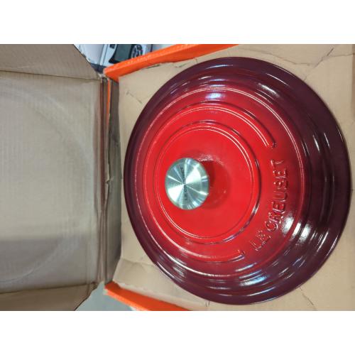 Cerise Le Creuset Enameled Cast Iron Signature Round Dutch Oven, Cerise