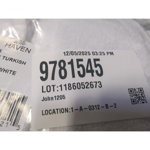 Set of 6 Color White Haven Turkish towel bright white wash