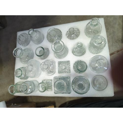 Glass Bud Vase Set of 22, Small Vases for Flowers, Clear Centerpieces, Mini in Bulk Rustic Wedding Decorations, Vintage Look Home Table Flower Decor