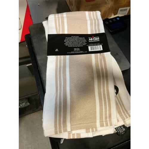 All-Clad Striped Dual Kitchen Towel in Cappuccino