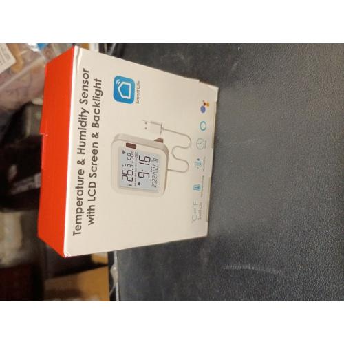 WiFi Temperature Humidity Monitor: Upgraded Smart Temperature and Humidity Sensor with Large Backlit LCD Screen & App Alerts, Indoor Thermometer Hygrometer Compatible with Alexa Google Assistant