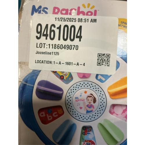 Ms. Rachel Official Spin Along Learning Wheel with 3 Learning Play Modes, Educational Toys & Toddler Toys for Girls & Boys Ages 1-3