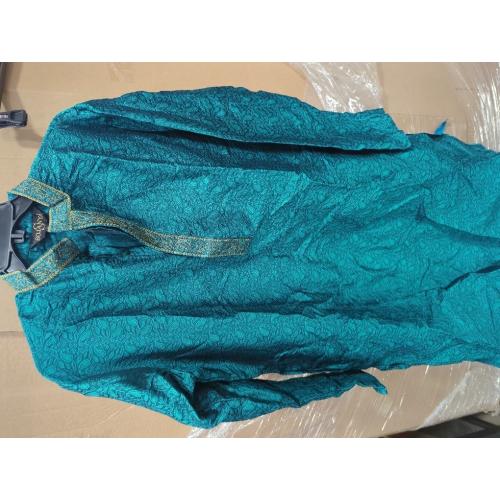 Sojanya Large (Since 1958 Men'S Silk Blend Gold Kurta And Off White Churidar Pyjama Set