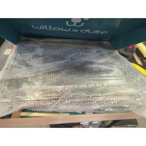 Size XL Willow & Duke Extra Large Cat Litter Box Enclosure Shield with Forest Design & Litter Mat - High-Sided Litter Box Splash Guard, Pee Shield, Easy to Clean Scatter Guard for Mess-Free Home