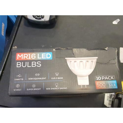 White 10pack Torkase MR16 LED Bulb Dimmable,GU5.3 Bi-Pin Base MR16 LED Bulbs,5W(50W Equivalent),Outdoor Landscape 12V Low Voltage Light Bulbs,3000K Soft Warm White Recessed Tracking Spot Lights,UL Listed-10Pack