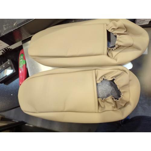 FZJDSD 2 pcs Beige Leather Seat Armrest Cover Compatible with Lexus RX300 RX330 RX350 2003 2004 2005 2006 2007 2008 2009 with Zippered Design