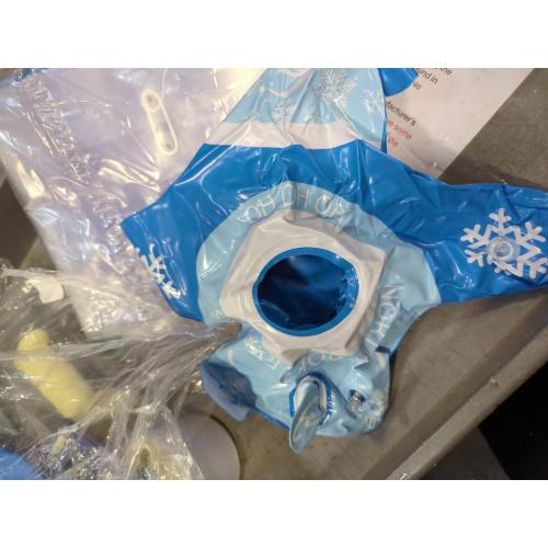 2 Pcs Airplane Toy Christmas Elf Inflatable Plane Ride Toy Airplane with Cotton Rope and Pump for Christmas Party Decoration