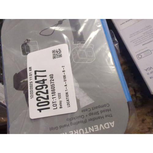 GoPro Adventure Kit: Floating Hand Grip, Head Strap, QuickClip & Compact Case, Black, 1