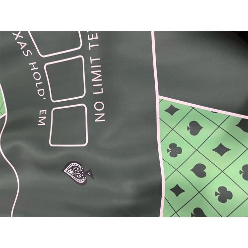 Poker Table Top - Foldable  Texas Hold'em Poker Mat with Non-Slip Backing and Zipper Carrying Bag - Waterproof and Portable Casino Table Topper Card Mat for Home Game Nights Up to 10 Players