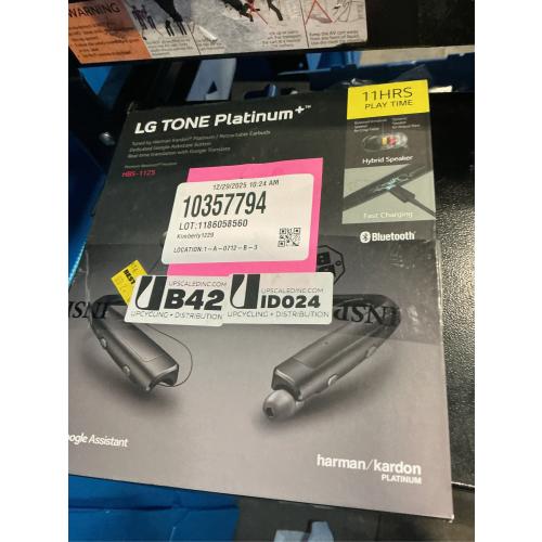 LG - TONE PLATINUM  Bluetooth Headset - Black