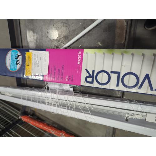 LEVOLOR Trim Go 1-in Slat Width 35-in x 72-in Cordless White Aluminum Room Darkening Mini-blinds