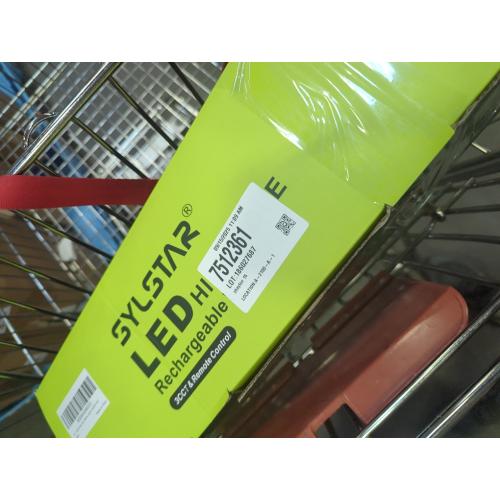 BLACK SYLSTAR 360° Rechargeable Work Light with Remote &Telescopic Stand (8.4Ft), 3000LM Ultra Bright 3CCT Dimmable, 6000mAh Battery, Portable Camping Light for Jobsite Workshop Sports Emergencies