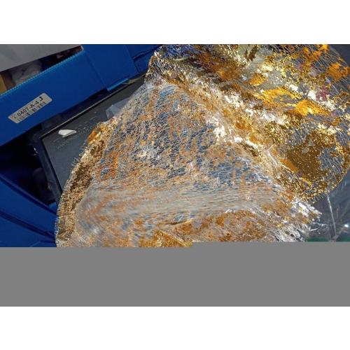 50 Pieces Gold Placemats, 13 Inch Disposable Round Foil Table Mats Bulk, Metallic Mesh Pressed Table Doilies Runners for Home Decor, Dining Table, Birthday Party, Wedding