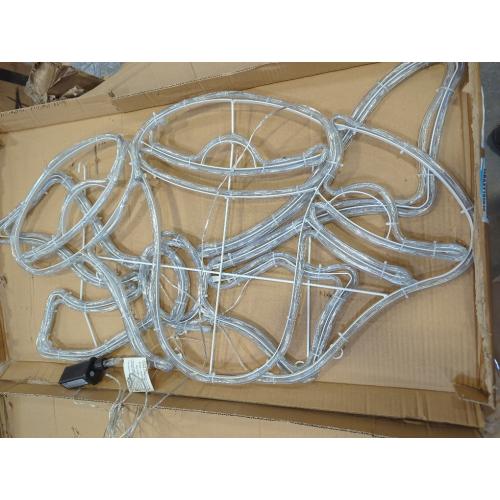 Joomer 33‘’ Christmas Lights Outdoor Bell Neon Super-Bright Large LED Christmas Light Decoration with Timer Waterproof for Outdoor Home Party Wall Hanging Holiday(Warm White & Red)