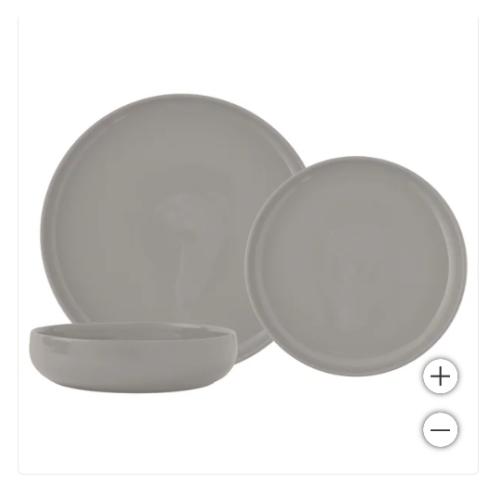 Safdie Alma Dinnerware Set, 12-piece Gray