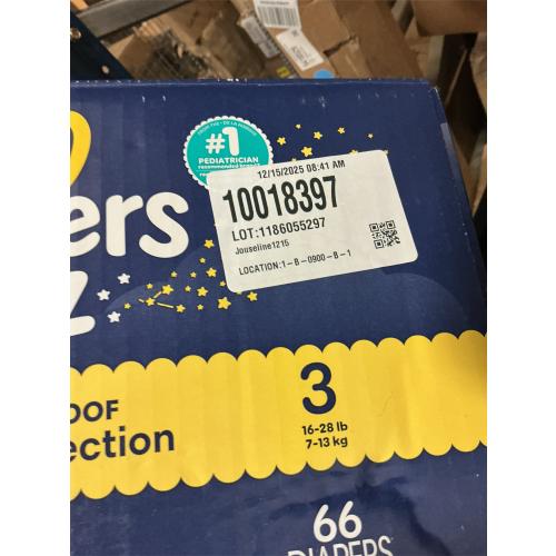 Pampers Swaddlers Overnight 66  Diapers - size 3