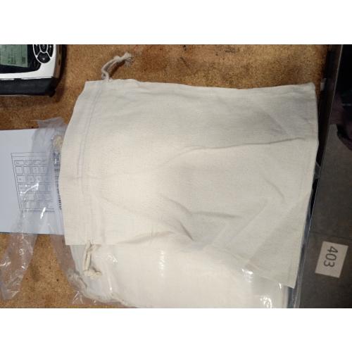 PALTERWEAR 100 Percent Cotton Drawstring Bags, Reusable Quality with Double String, For Pantry Gifts Kitchen - Pack of 6 (Natural Beige, 5 x 7 Inch)