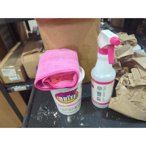 Set of 4 Size 32oz cleaner , squirt bottle sponge and rag Quick N Brite All Purpose Cleaning Paste, True All Purpose Cleaner, Concentrated, 32 oz