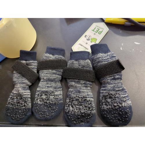 Size M KOOLTAIL Anti Slip Dog Socks to Prevent Licking Paws for Hot/Clod Pavement,Waterproof Long Snow Dog Boots&Paw Protectors with Straps Traction Control for Hardwood Floor for Small Medium Large DogsM